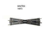 Trix Modellbahnen Voie (N) Minitrix T14973 Croisement 129,8 mm