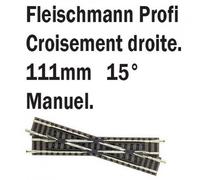 croisement droit 15°-N-1/160-FLEISCHMANN 9163