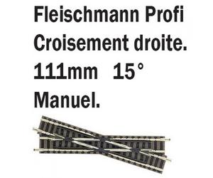 croisement droit 15°-N-1/160-FLEISCHMANN 9163