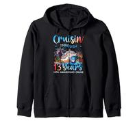 Croisière à Travers Le 13e Anniversaire d'une croisière en Couple Sweat à Capuche