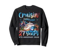 Croisière à Travers Les 27 Ans du 27e Anniversaire d'une croisière en Couple Sweatshirt