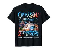 Croisière à Travers Les 27 Ans du 27e Anniversaire d'une croisière en Couple T-Shirt