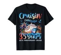 Croisière à Travers Les 35 Ans du 35e Anniversaire d'une croisière en Couple T-Shirt