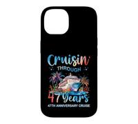 Croisière à Travers Les 47 Ans du 47e Anniversaire d'une croisière en Couple Coque pour iPhone 14