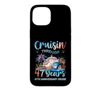Croisière à Travers Les 47 Ans du 47e Anniversaire d'une croisière en Couple Coque pour iPhone 15