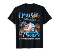 Croisière à Travers Les 47 Ans du 47e Anniversaire d'une croisière en Couple T-Shirt
