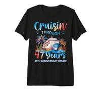 Croisière à Travers Les 47 Ans du 47e Anniversaire d'une croisière en Couple T-Shirt Haut de Gamme