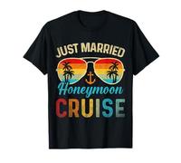 Croisière de Lune de Miel drôle Just Married 2026 pour Mariage en Couple T-Shirt