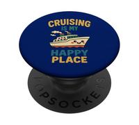 Croisière en mer - vacancier croisière en mer bateau drôle PopSockets PopGrip Adhésif