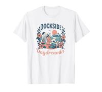 Croisière en Yacht et Rock à Dockside Daydreamin, Ambiance rétro au Coucher du Soleil T-Shirt