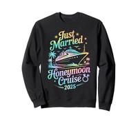 Croisière Lune de Miel Mignonne Just Married 2025 Couples de Jeunes mariés Sweatshirt