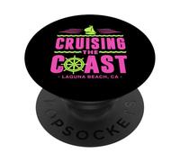 Croisière sur la côte Laguna Beach, Californie, Capitaine d'un voilier PopSockets PopGrip Adhésif