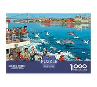 Croisière sur Le détroit du Bosphore à Istanbul Puzzle en Bois Imperméable DIY Puzzles De 1000 Pièces pour Adultes Cadeaux Coloré Jeux De Stimulants