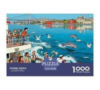 Croisière sur Le détroit du Bosphore à Istanbul Puzzle en Bois Imperméable DIY Puzzles De 1000 Pièces pour Adultes Cadeaux Impossible Jeux De Stimulants