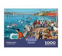 Croisière sur Le détroit du Bosphore à Istanbul Puzzle en Bois Imperméable DIY Puzzles De 1000 Pièces pour Adultes Cadeaux Défi Et Casse-tête De Décoration pour La Maison