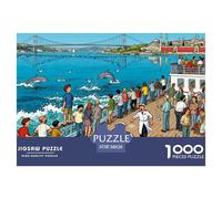 Croisière sur Le détroit du Bosphore à Istanbul Puzzle en Bois Imperméable Puzzles De 1000 Pièces pour Adultes Défi Et Casse-tête Jeux Éducatifs