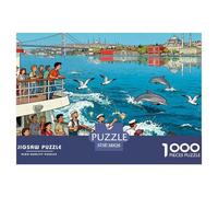 Croisière sur Le détroit du Bosphore à Istanbul Puzzle en Bois Imperméable Puzzles De 1000 Pièces pour Adultes Cadeaux Défi Et Casse-tête De Décoration pour La Maison