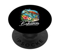 Croisière sur Les Tortues de mer à Nassau, aux Bahamas, Vacances Tropicales PopSockets PopGrip Adhésif
