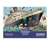Croisière sur Un Navire surpeuplé Puzzle en Bois Imperméable Puzzles De 1000 Pièces pour Adultes Cadeaux Impossible Jeux De Stimulants