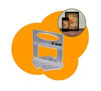 Croisillon carrelage autonivelant 2mm réutilisables 300 pièces + Guide pour pose de votre carrelage pour réussir vos joints. Outils de Construction pour tous types de Murs.