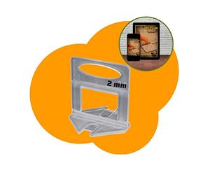 Croisillon carrelage autonivelant 2mm réutilisables 300 pièces + Guide pour pose de votre carrelage pour réussir vos joints. Outils de Construction pour tous types de Murs.