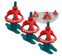 Croisillons carrelage autonivelant 2 mm 100 clips + 50 cadrans réutilisables Shaffer pro système nivellement à visser Kit niveleur carrelage, aide à la pose de carreaux pour pose Sols/murs