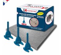 Croisillons carrelage autonivelant 2mm I SHAFFER PRO I Comptatible 20mm | Croisillons Autonivelants 2mm | 500 Clips | Carreaux 3-22mm | SHAFFER PRO | Système de Nivellement à Visser | Pose Sol/Mur