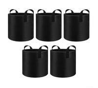 Croissance des plantes optimisée avec ce lot de 5 sacs de culture en tissu non tissé avec un excellent drainage (40 x 30 cm)