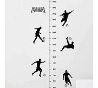 Croissance Hauteur Toise Basket-Ball Hauteur Autocollants Stickers Muraux Stickers Muraux Chambre Enfant Lettres Baby Foot Football Mesure Hauteur Pieds Fenêtre-Football_Extra Large