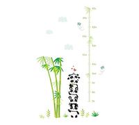 Croissance Hauteur Toise Panda Bambou Hauteur Des Plantes Mesure Stickers Muraux Pour Enfants Chambres Animaux Croissance Graphique Tableau Stickers Muraux Commutateur Art Mural
