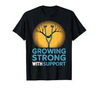 Croissance Solide avec Support en Forme d'arbre T-Shirt