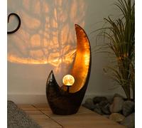 Lampe à LED croissant de lune Extérieure Lampe solaire à croissant de lune extérieur solaire, effet de lumière sur pied, 1x LED blanc chaud, L xx H 37,5x13,5x45 cm, terrasse jardin