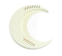 Croissant de lune Lyre harpe 7 cordes Portable Lyra Piano Mini Instrument musique à avec Instructions clé réglage pour adultes/débutants