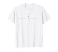 Croissant de Lune Minimaliste T-Shirt Graphique avec Valeur, Homme, Blanc, L