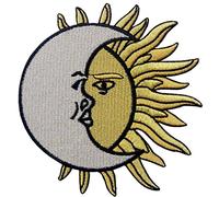 Croissant De Lune Sur Sun Brodés De Fer Sur Ou Coudre Sur Celestial Patch