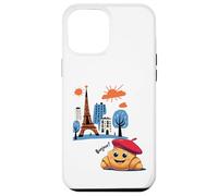 Croissant enfant Paris France avec béret Hello in French Tower Coque pour iPhone 12 Pro Max