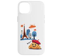 Croissant enfant Paris France avec béret Hello in French Tower Coque pour iPhone 14 Plus
