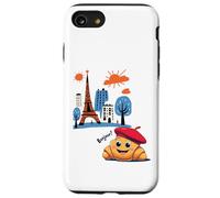 Croissant enfant Paris France avec béret Hello in French Tower Coque pour iPhone SE (2020) / 7 / 8