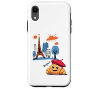 Croissant enfant Paris France avec béret Hello in French Tower Coque pour iPhone XR