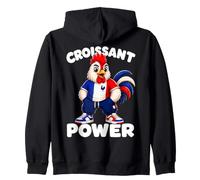 Croissant Gourmand français Coq gaulois Sweat à Capuche