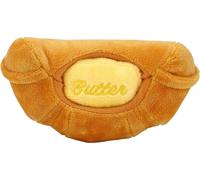 Croissant Jouet en peluche chien drôle interactif chiens mâcher grincement pour chiots chats chatons