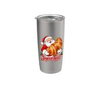 Croissant Joyeux Noel Gobelet isotherme en acier inoxydable double paroi