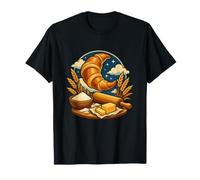 Croissant Moon Rouleau à pâtisserie en Forme de blé et Beurre T-Shirt