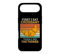 Croissant Vintage First I Eat Croissant Then I Do The Things Coque pour iPhone Air