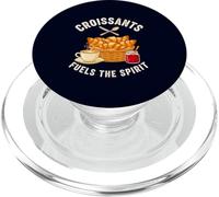 Croissants Fuels The Spirit Funny French Pastry Coffee PopSockets PopGrip pour MagSafe