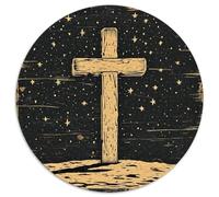 Croix 1000 Pièces Puzzle Rond Fantasy World Adultes Et Enfants Encastrement Parfait Qualité Premium Artistique Art Activité Artistique 1000pcs (67.5x67.5cm)