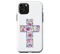 Croix Aquarelle Florale Bible catholique Coque pour iPhone 11 Pro
