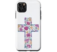 Croix Aquarelle Florale Bible catholique Coque pour iPhone 11 Pro Max