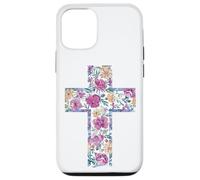 Croix Aquarelle Florale Bible catholique Coque pour iPhone 12/12 Pro