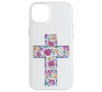 Croix Aquarelle Florale Bible catholique Coque pour iPhone 14 Plus